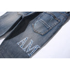 Amiri Jeans Embroidered Stretch Slim-Fit Jeans