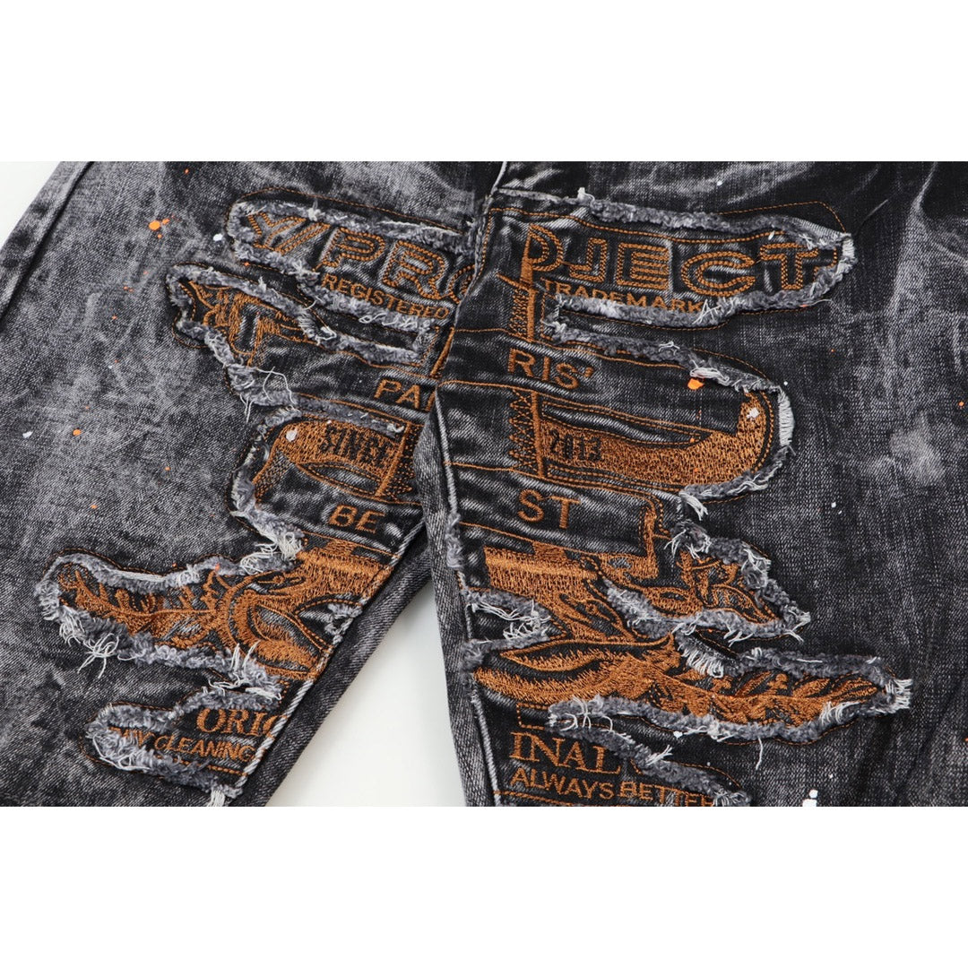 Amiri Jeans Trend Holes Black - Grey Jeans