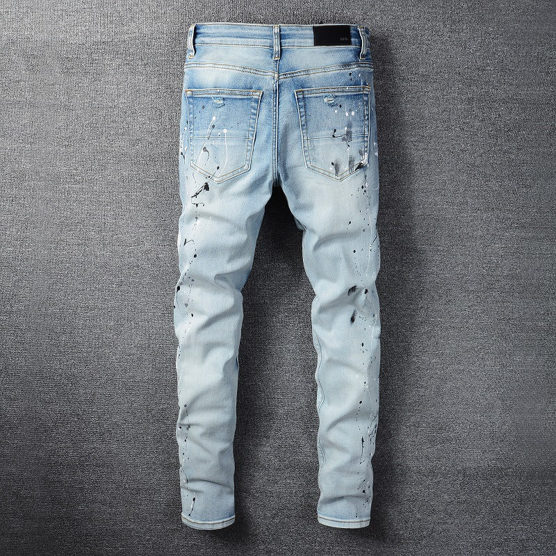 Amiri Jeans Casual Hip Hop Slim Jeans Men #820