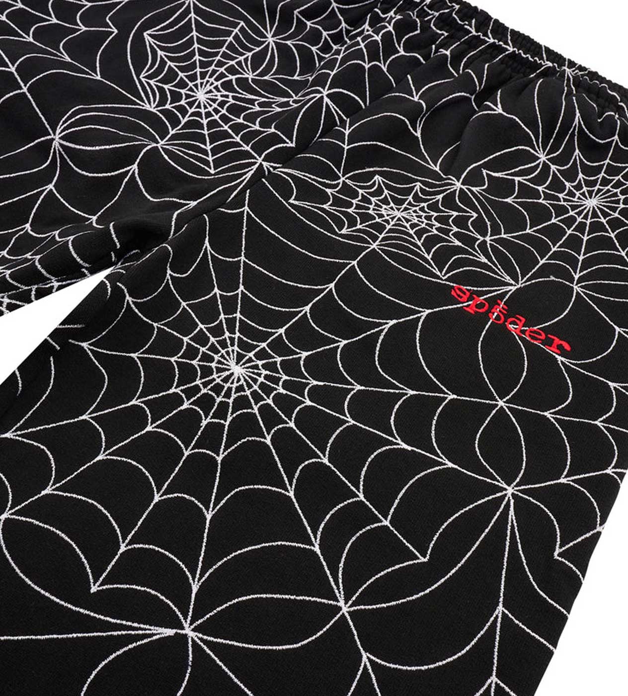 Sp5der Embroidered AOP Sweatpants Black