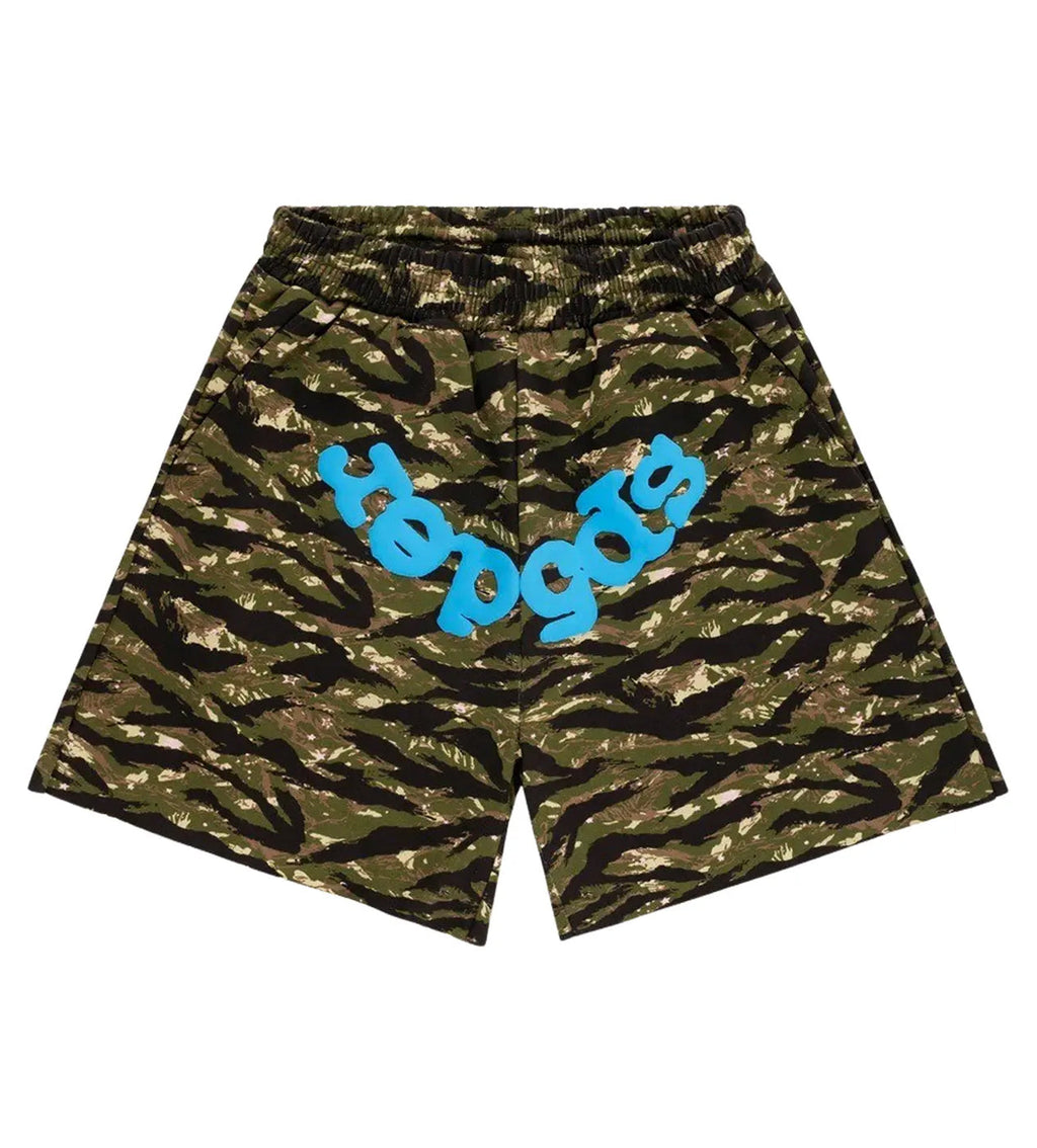 Sp5der OG Web Tiger Camo Sweatshorts