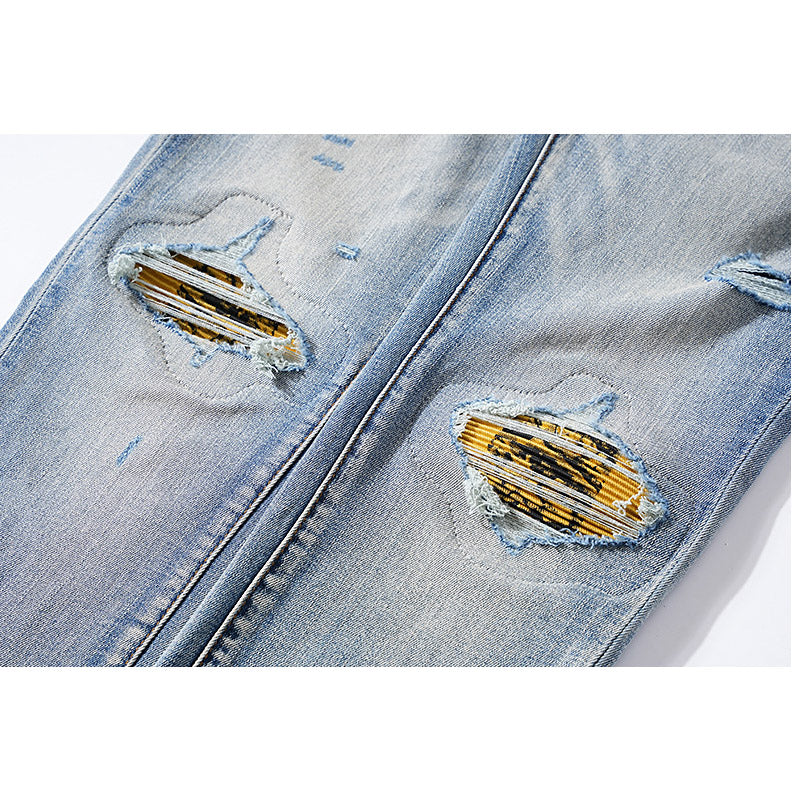 Amiri Jeans Ripped Patch Slim-Fit Stretch Slim-Fit Jeans
